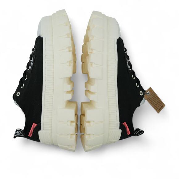 Palladium Revolt Lo Tx Platform Shoes Womens 7.5 Black Chunky Fashion Sneakers - Picture 7 of 11